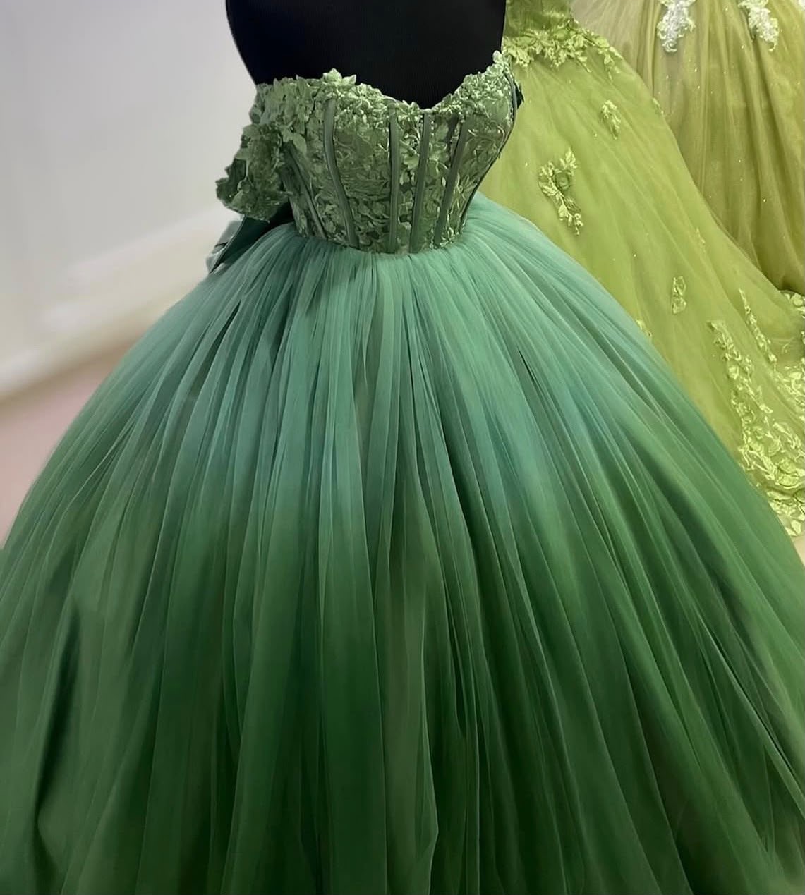 Vestido de 15 verde degradado
