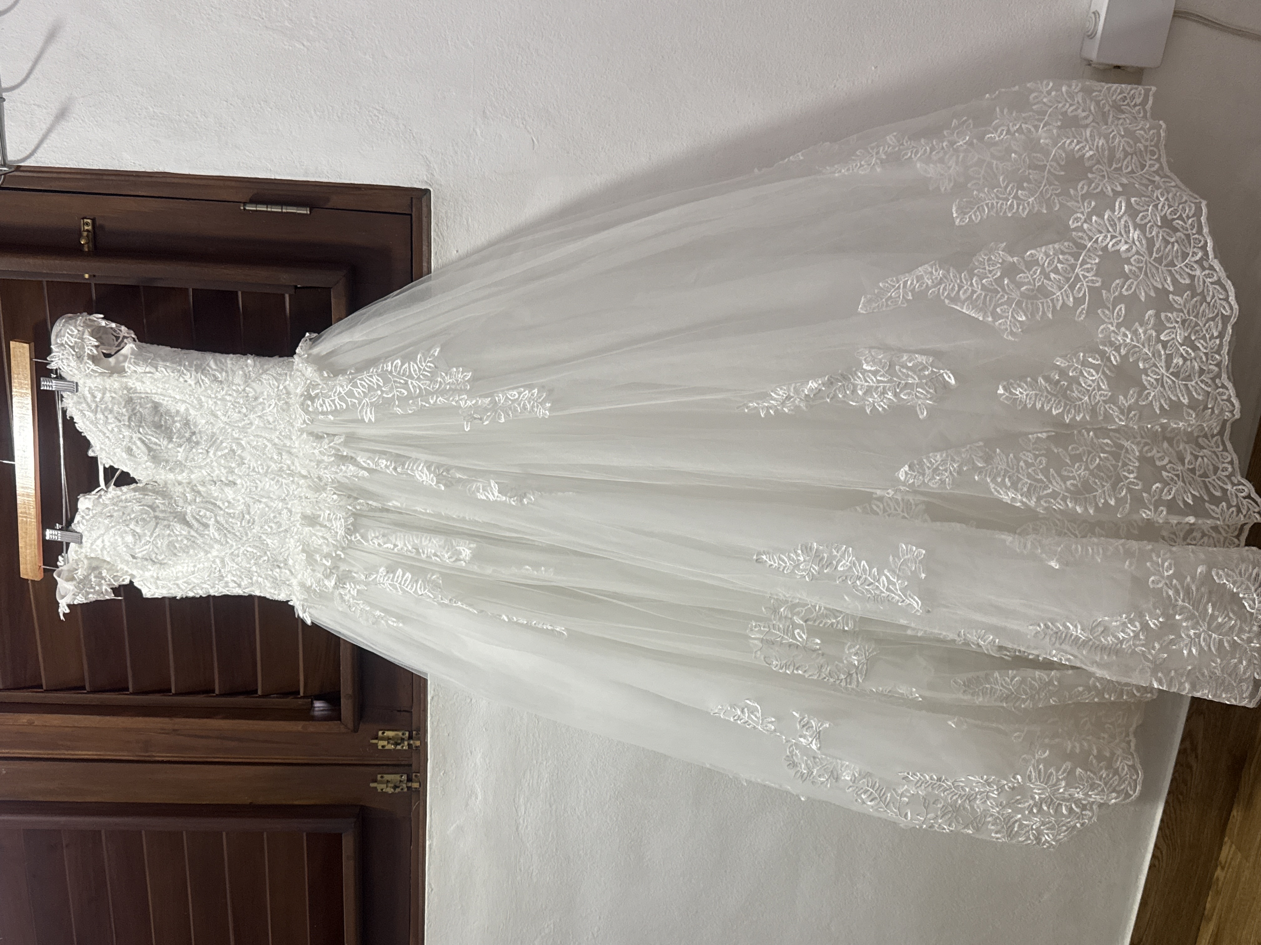 Vestido de novia princesa sin cola blusa de pedrería