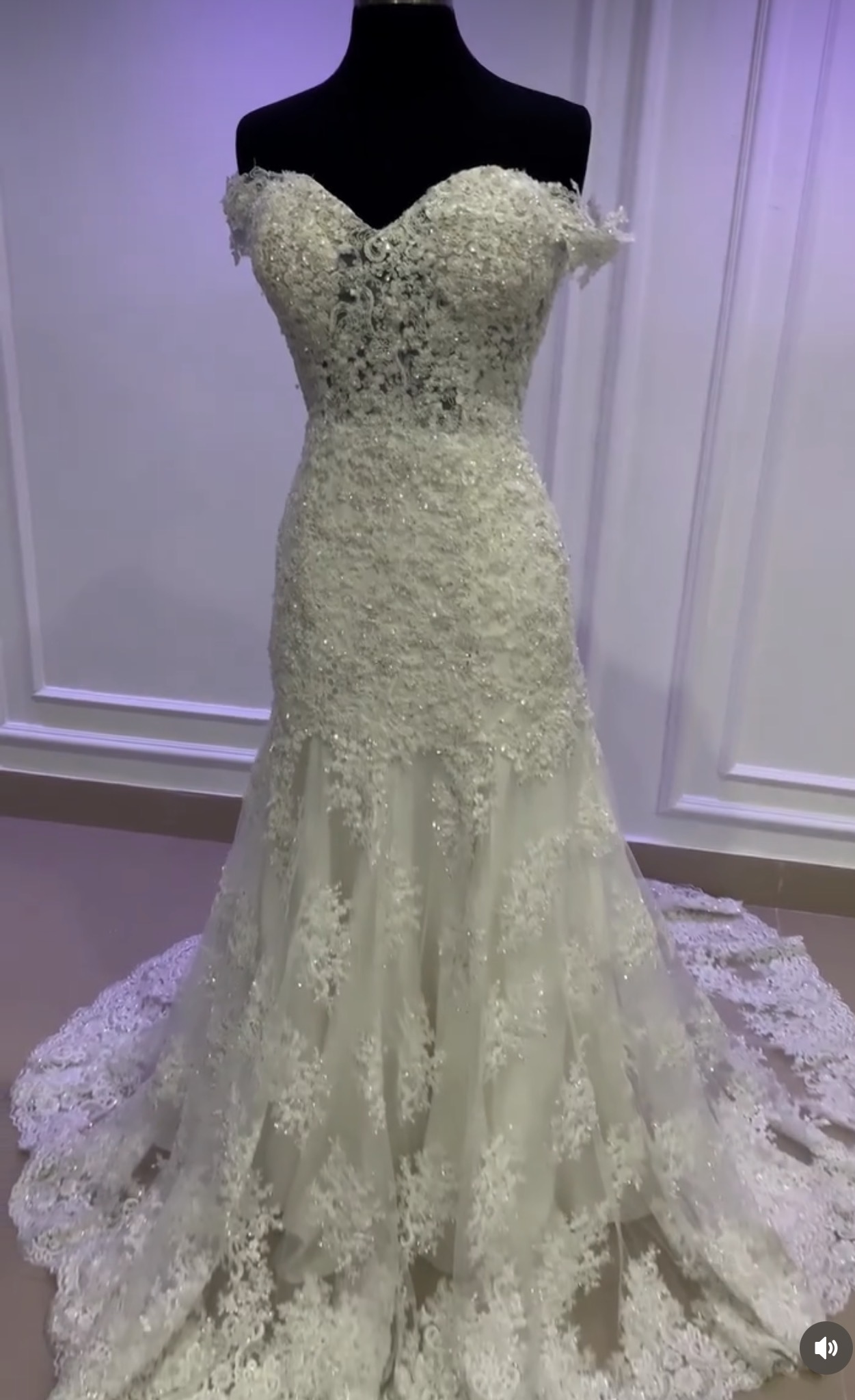 Vestido de novia sirena completo en piedras