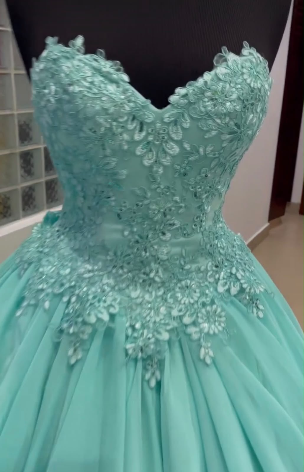 Vestido de 15 Aqua